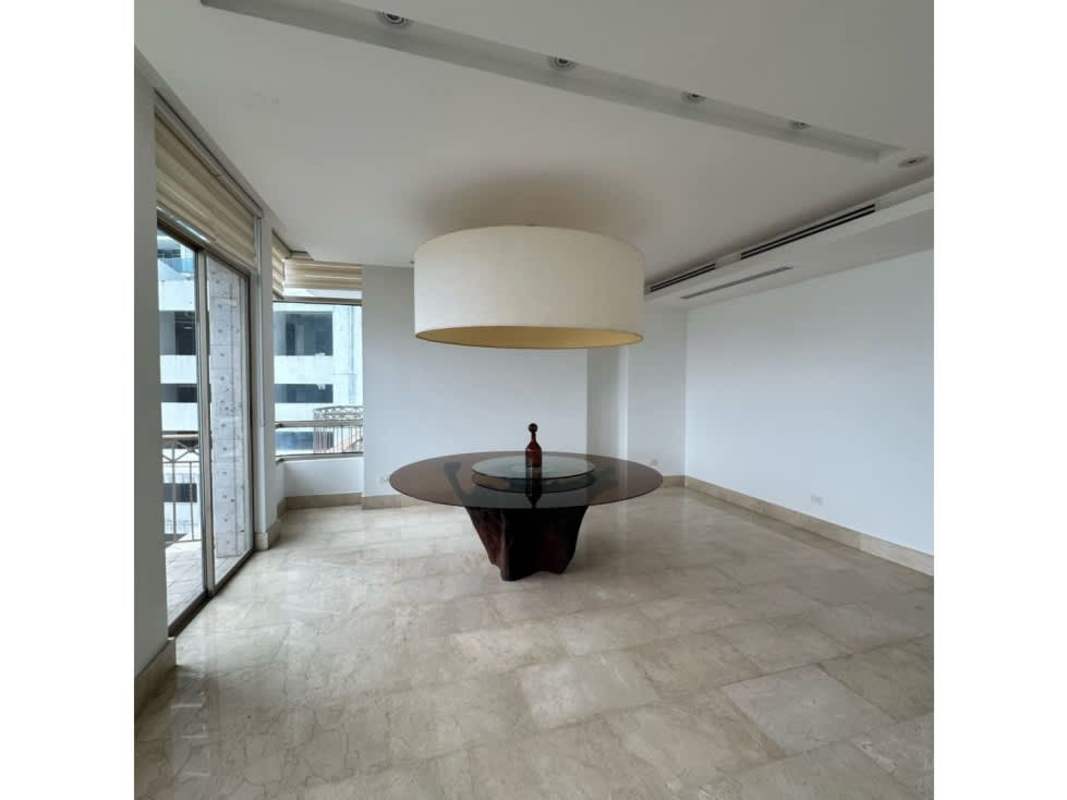 Modern bedroom ocean view window marble floors PH Pacific Point Punta Pacifica Panama