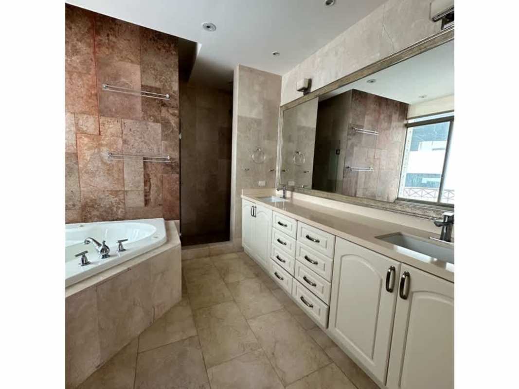 Bright bedroom with large windows marble floors PH Pacific Point Punta Pacifica