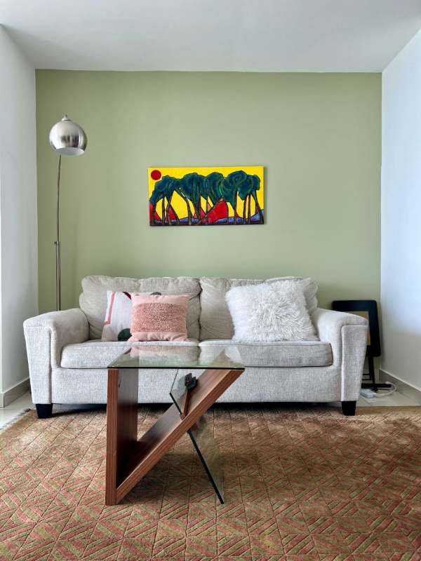 Covered balcony overlooking Panama Bay from PH Allure Avenida Balboa