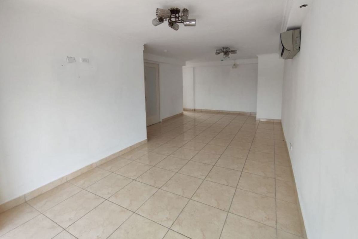 Compact kitchen with granite counters, double sink, wooden cabinets at PH Crystal Blue Panama