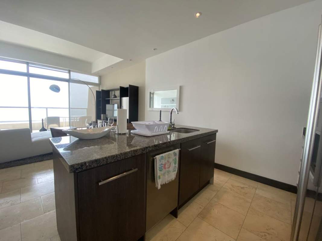Modern bathroom with jacuzzi tub and glass shower for rent at JW Marriott Panama