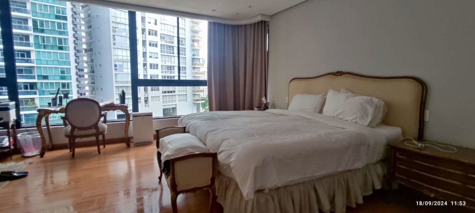 Spacious modern kitchen with granite island, built-in appliances in PH Mirage Paitilla Panama