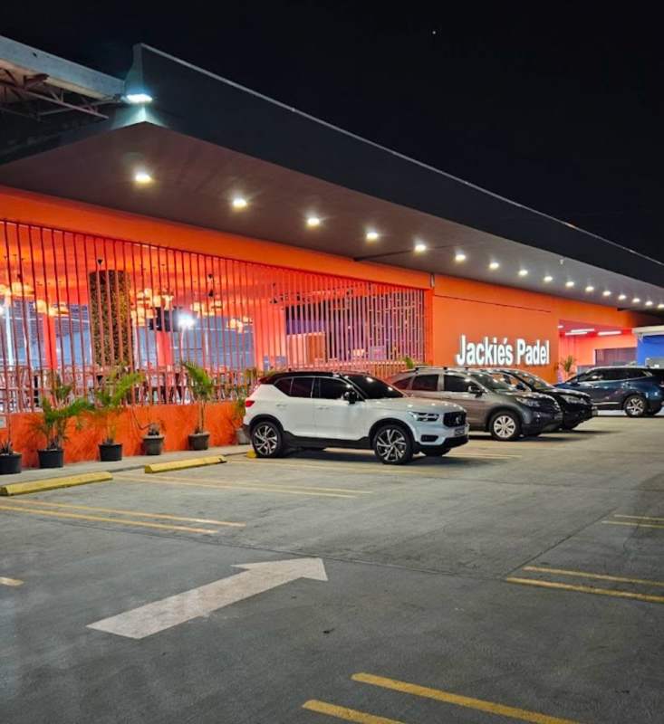 Street front view of Jackie's Padel sports and commercial complex Costa del Este Panama