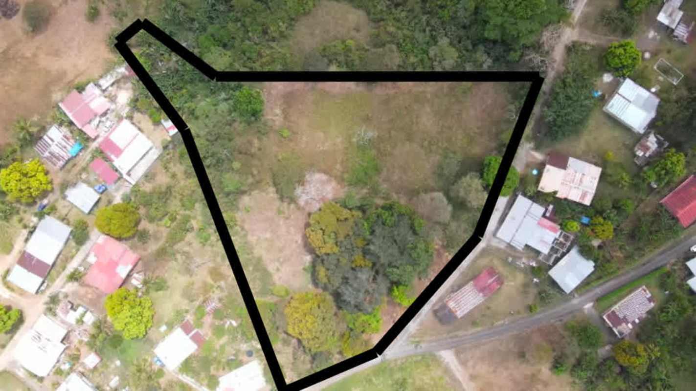 Outlined aerial image of 1.7 hectare development land Chilibre Panama