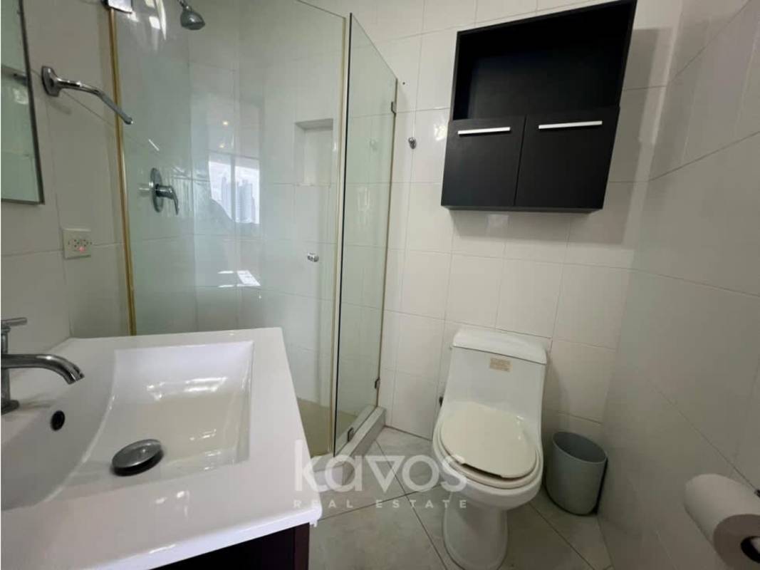 Contemporary bathroom with glass shower enclosure vanity PH Luxor Panama