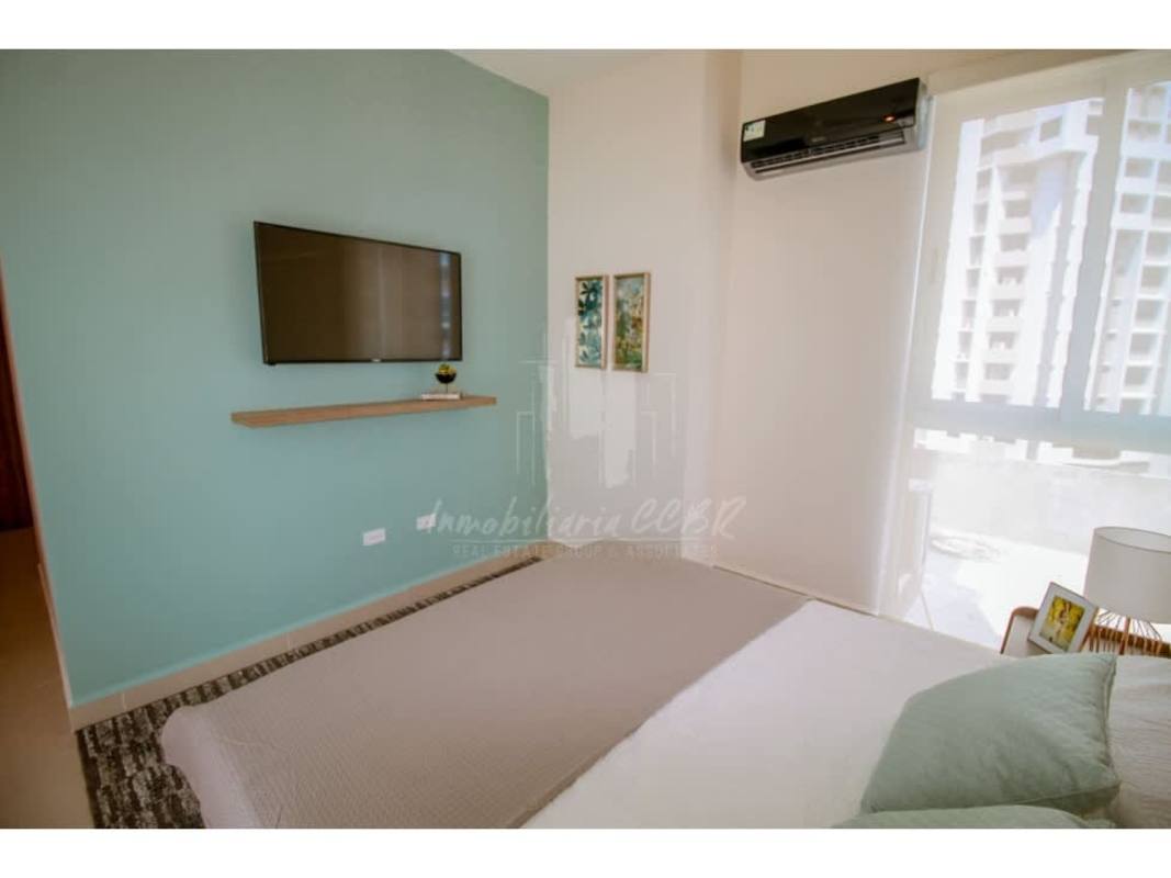 Modern kitchen with stone countertop and cabinets in Bella Veduta Panama City