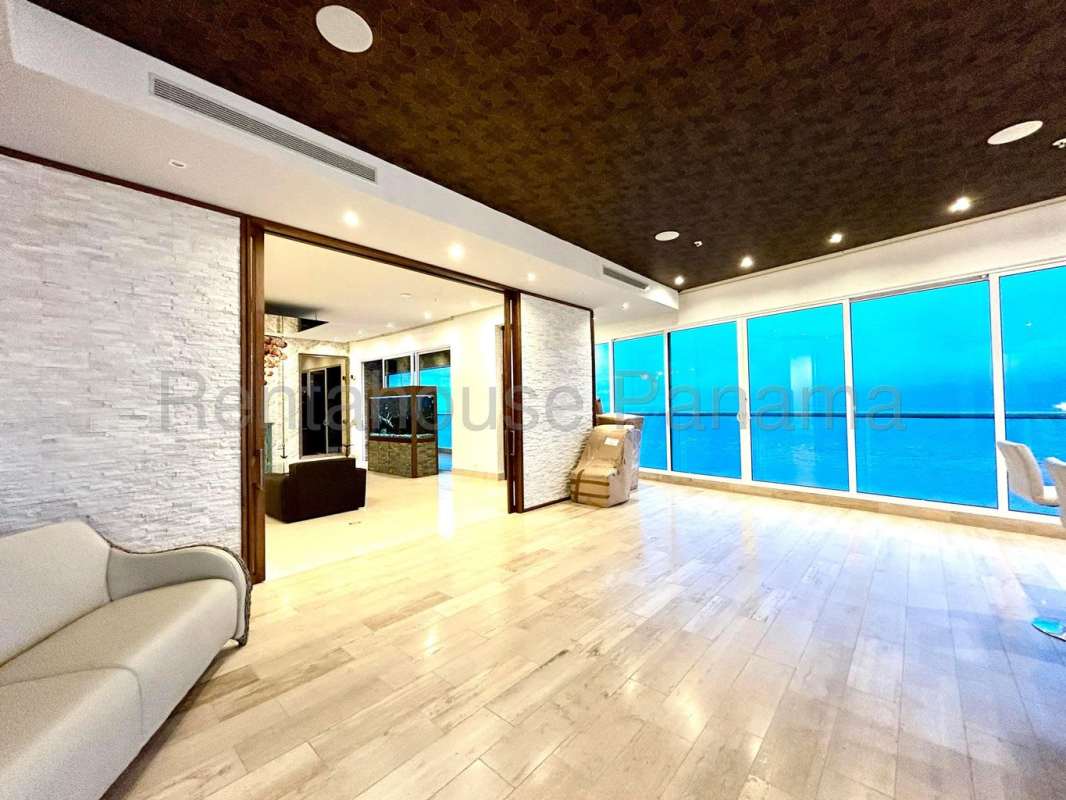 Modern high-rise luxury tower PH Marea 2 at Costa del Este Panama, oceanfront location