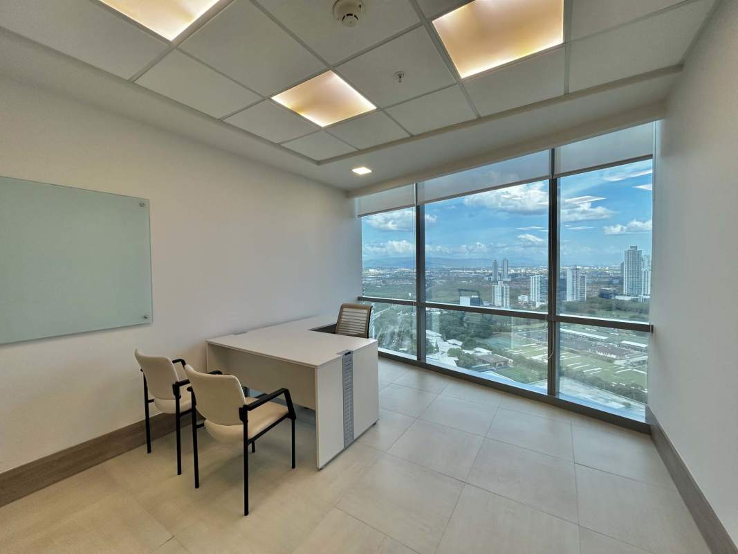Office kitchenette with modern cabinetry Financial Park Tower Costa del Este