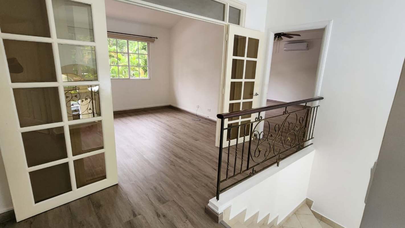 Spacious bright bedroom with large window, AC, ceiling fan in Costa Azul Panama City