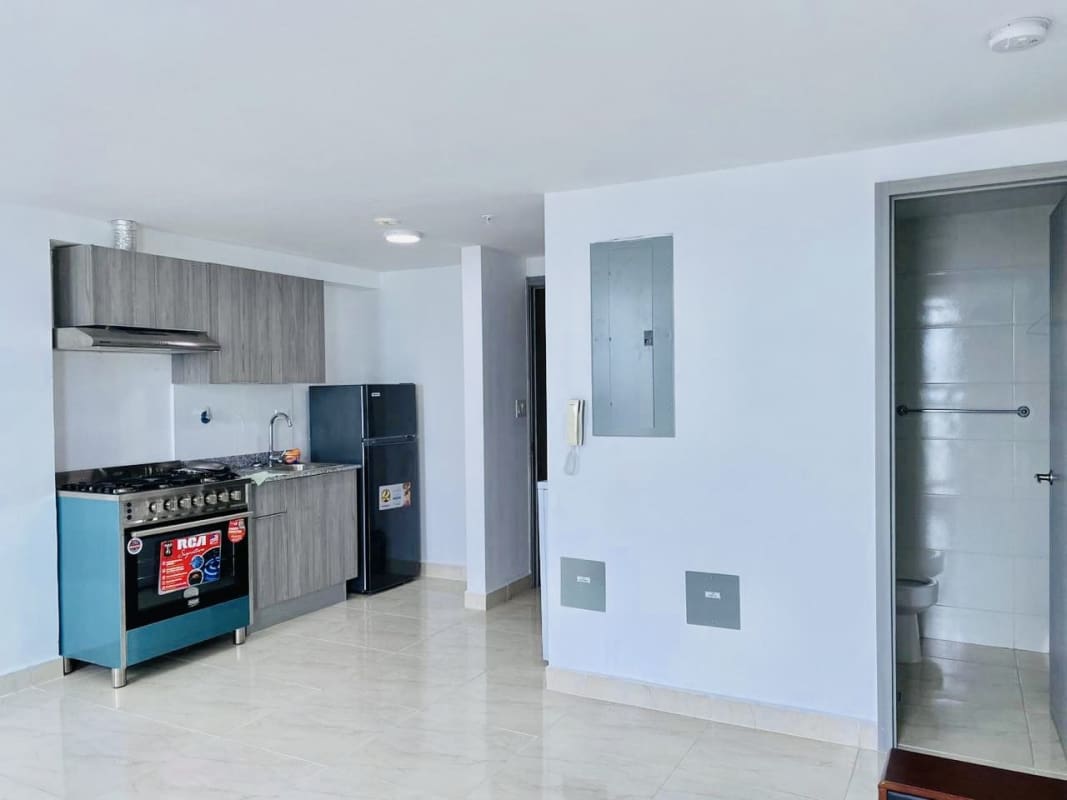 Modern compact kitchen with granite counters and stainless appliances PH Bella Vista Tower Panama