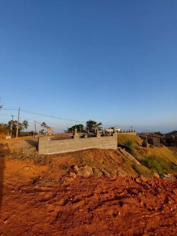 Mountain landscape sunset view from gravel parking area Cerro Azul Panama