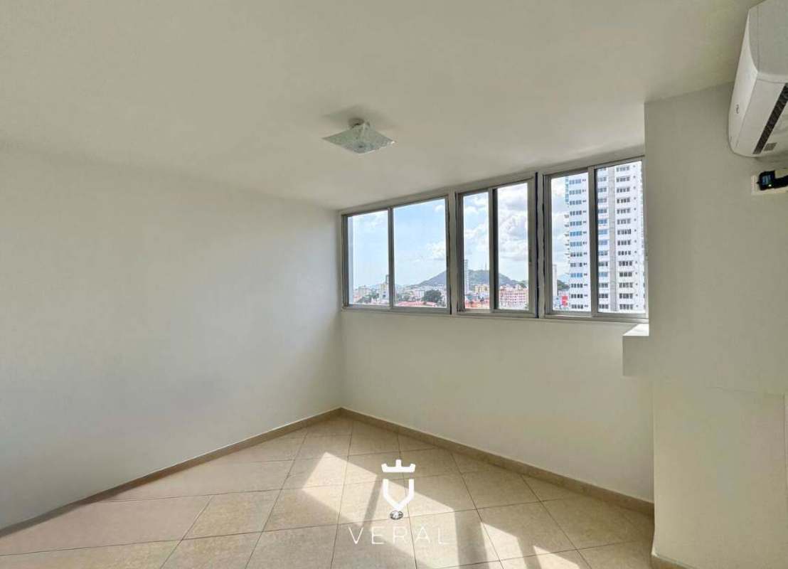 Outdoor rooftop pool and deck area with skyline views at PH Bella Vista Gardens in Marbella Panama City