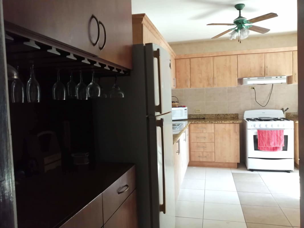 Modern bathroom with glass shower and granite vanity PH Emporium Tower San Francisco Panama