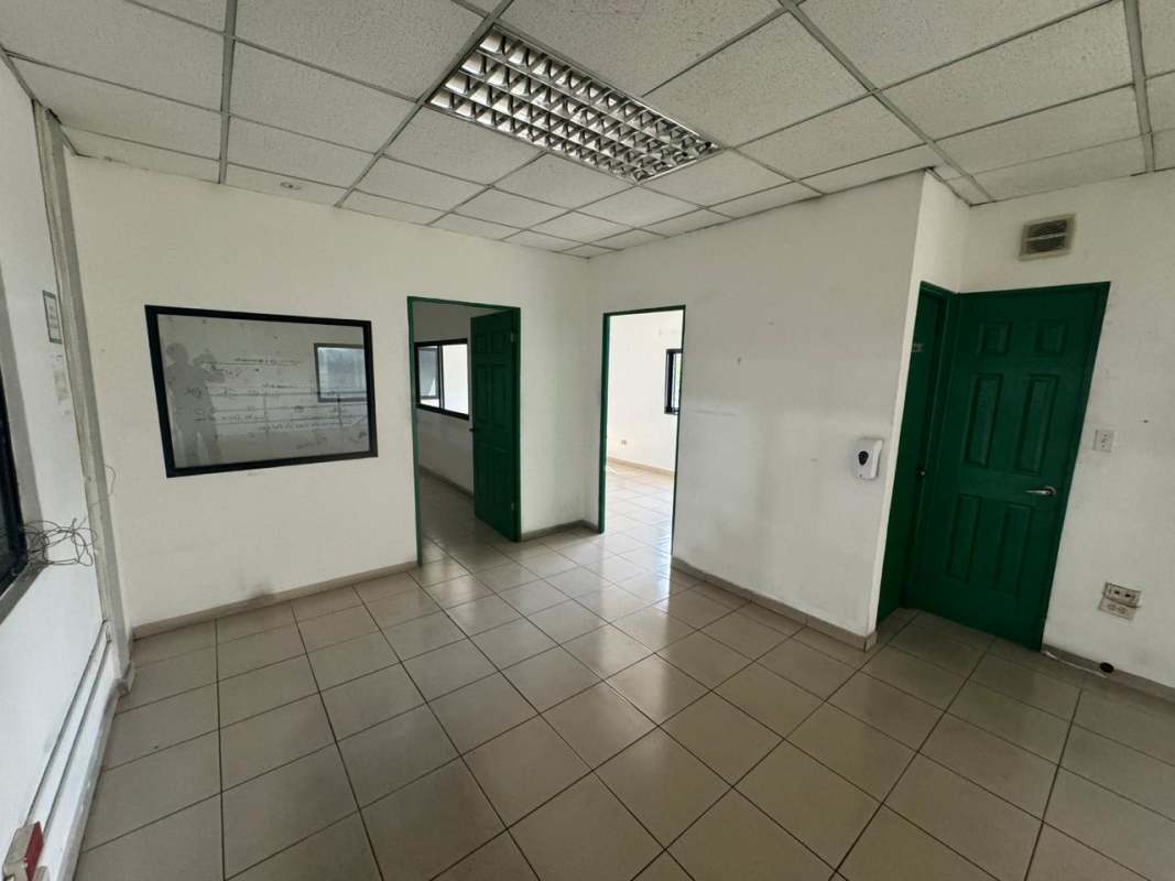 Second floor office space overlooking warehouse interior 12 de Octubre Panama