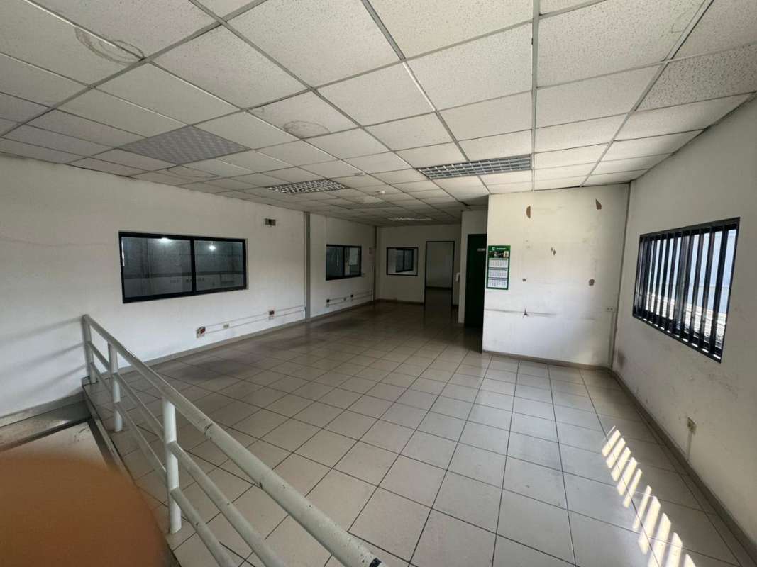 Large parking area with loading dock outside warehouse for rent in 12 de Octubre Panama