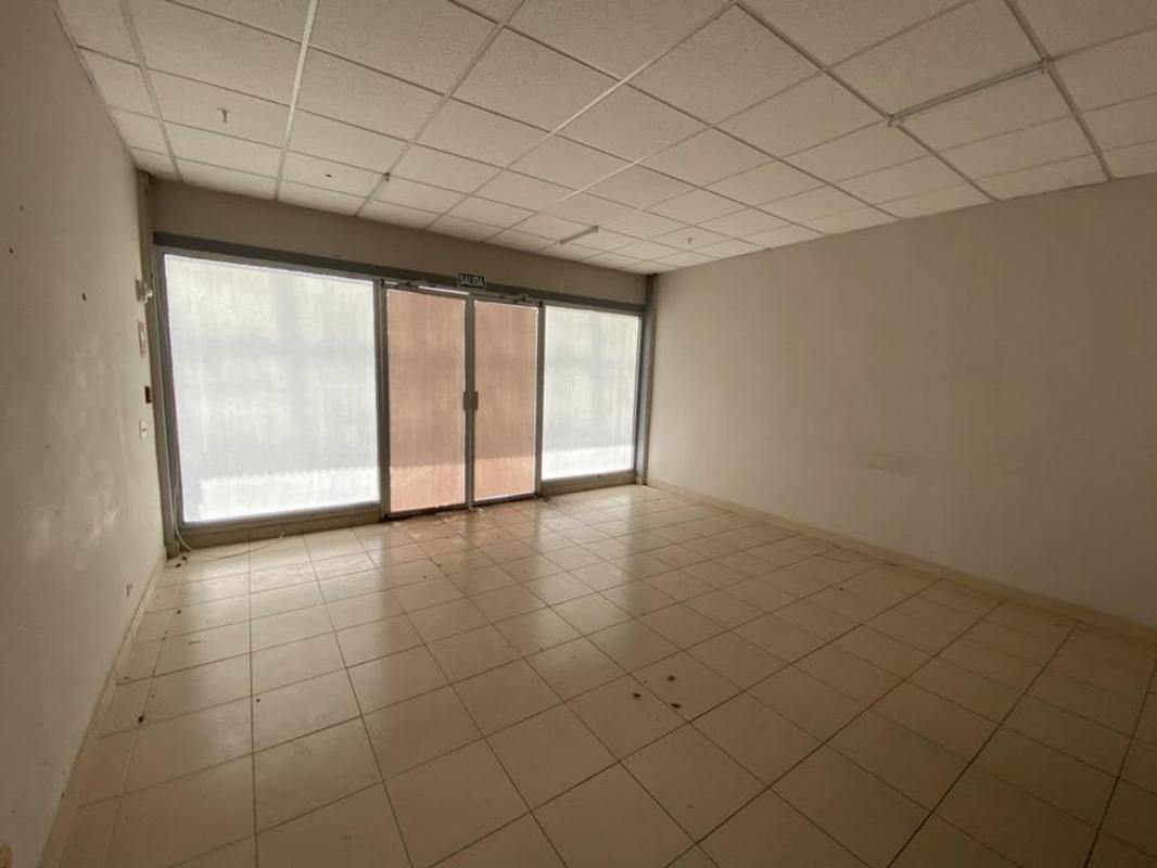 Commercial storefront with glass doors and signage space Juan Díaz Panama