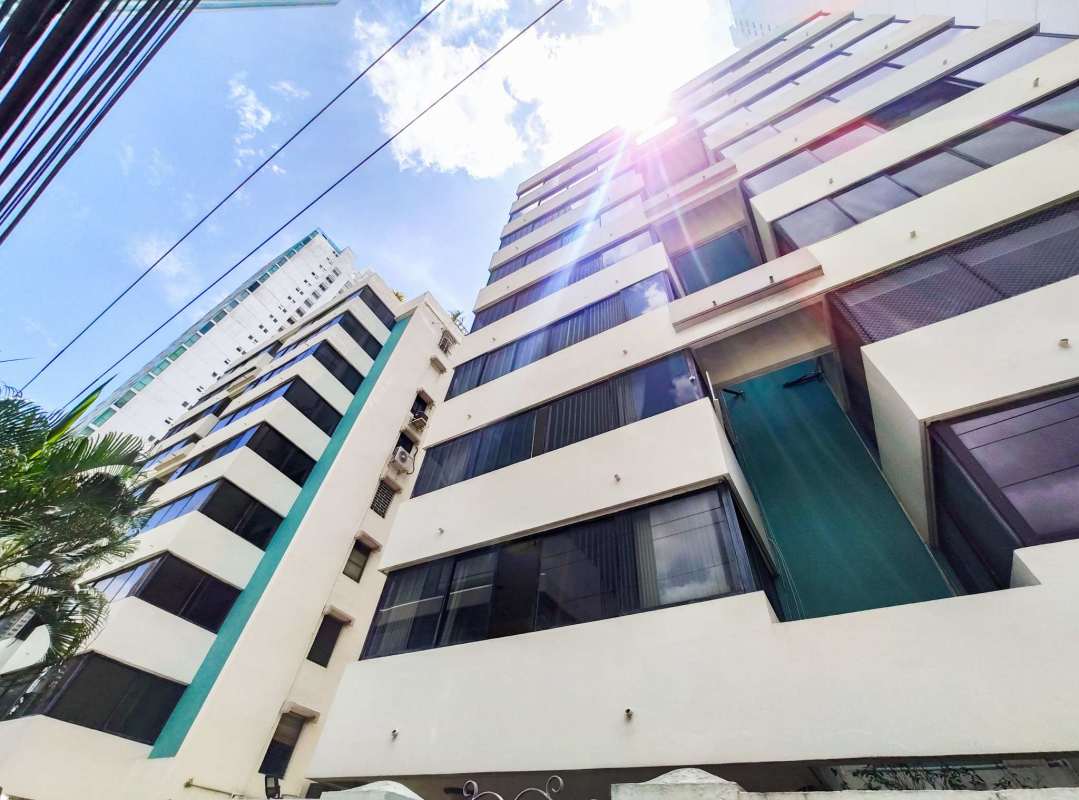 Modern apartment facade glass balconies PH Las Marianas Paitilla Panama City