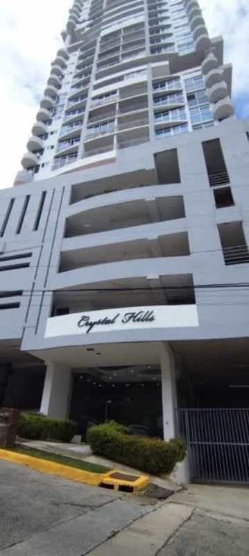 Contemporary bathroom with dark vanity mirror and ceramic tiles at Crystal Hills Panama