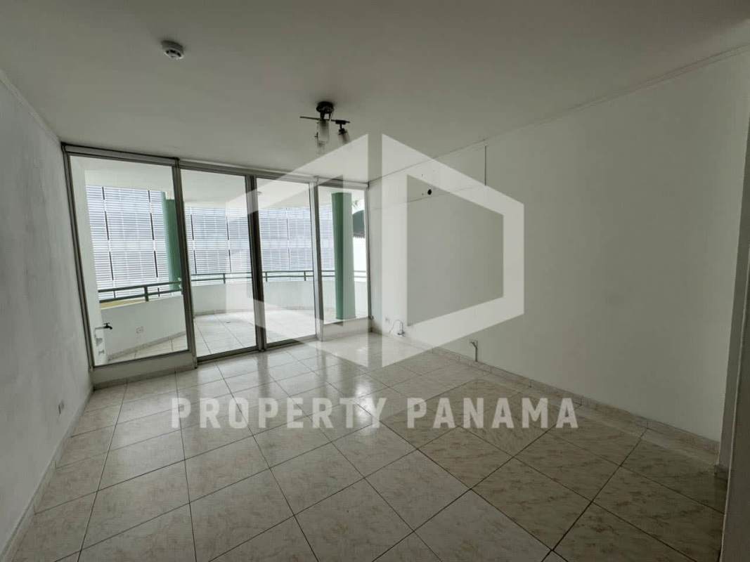 Bright living area large windows sliding doors to balcony PH Deveaux San Francisco Panama