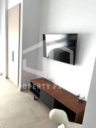 Modern bathroom with glass shower enclosure and premium finishes Playa Escondida condo Panama