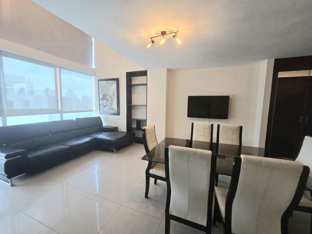 Loft style bedroom with closet and city view in PH El Cangrejo Tower Panama