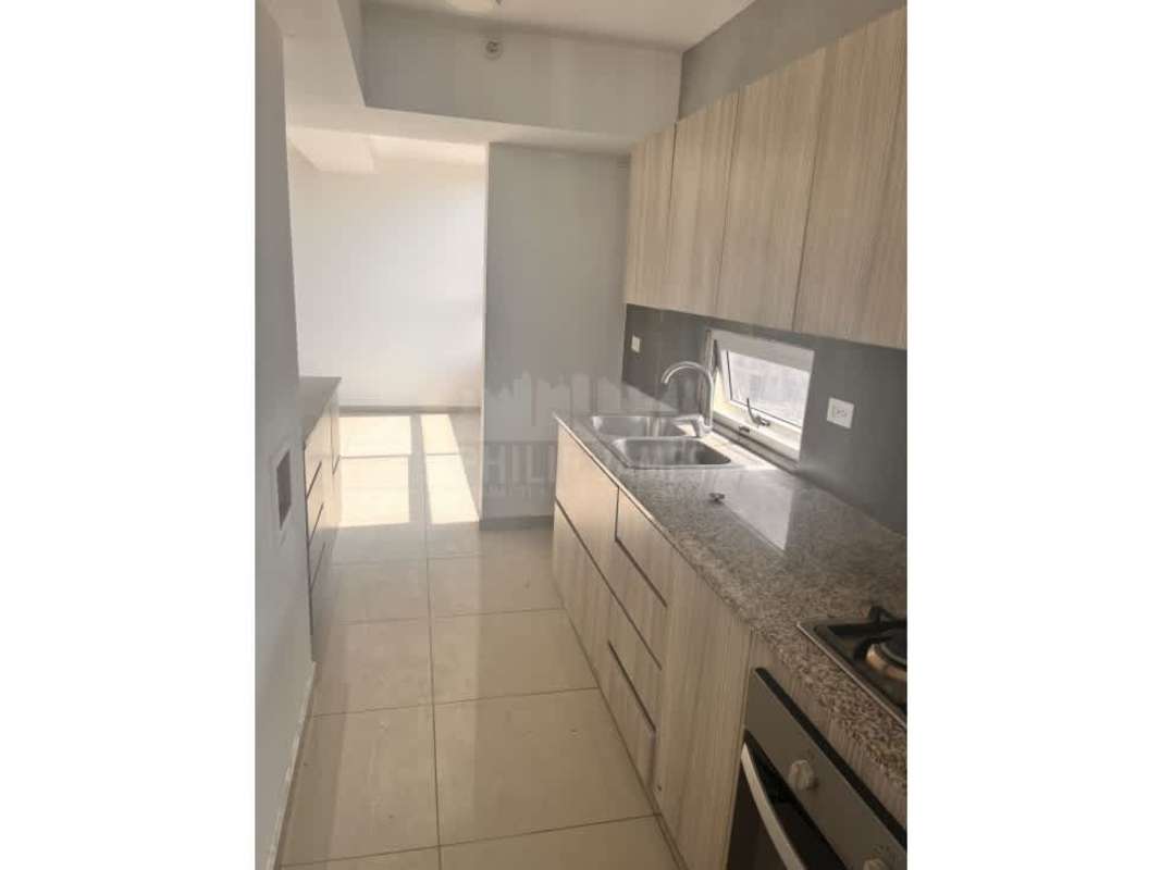 Minimalist bathroom with window and modern fixtures at PH Delavista San Francisco Panama