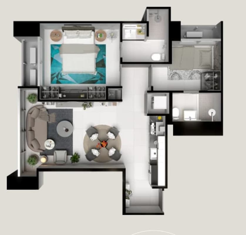 Bright living room with balcony access at PH Vía España Park Lefevre Panama