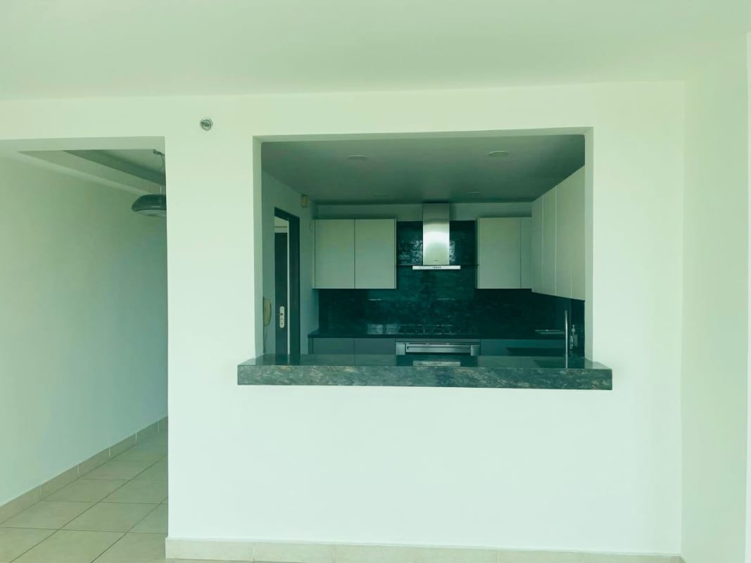 Contemporary open kitchen granite counters oven stove Clayton Park Panama