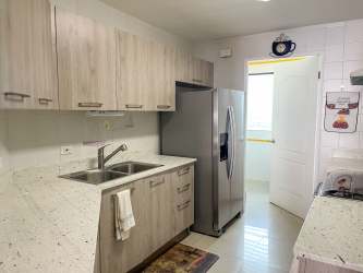 Master bedroom with large sliding glass doors to terrace, ocean view, AC and fan Coronado Panama