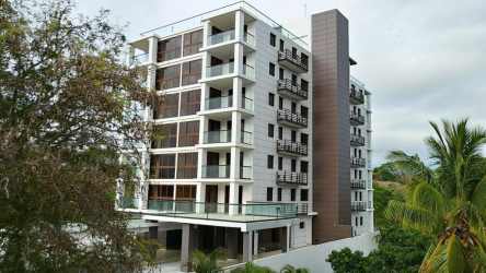 Ocean and sunrise view from Pacific Riviera beach condos in Nueva Gorgona Panama