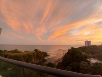 Sunset coastal view from balcony at Pacific Riviera Residences Panama Oeste
