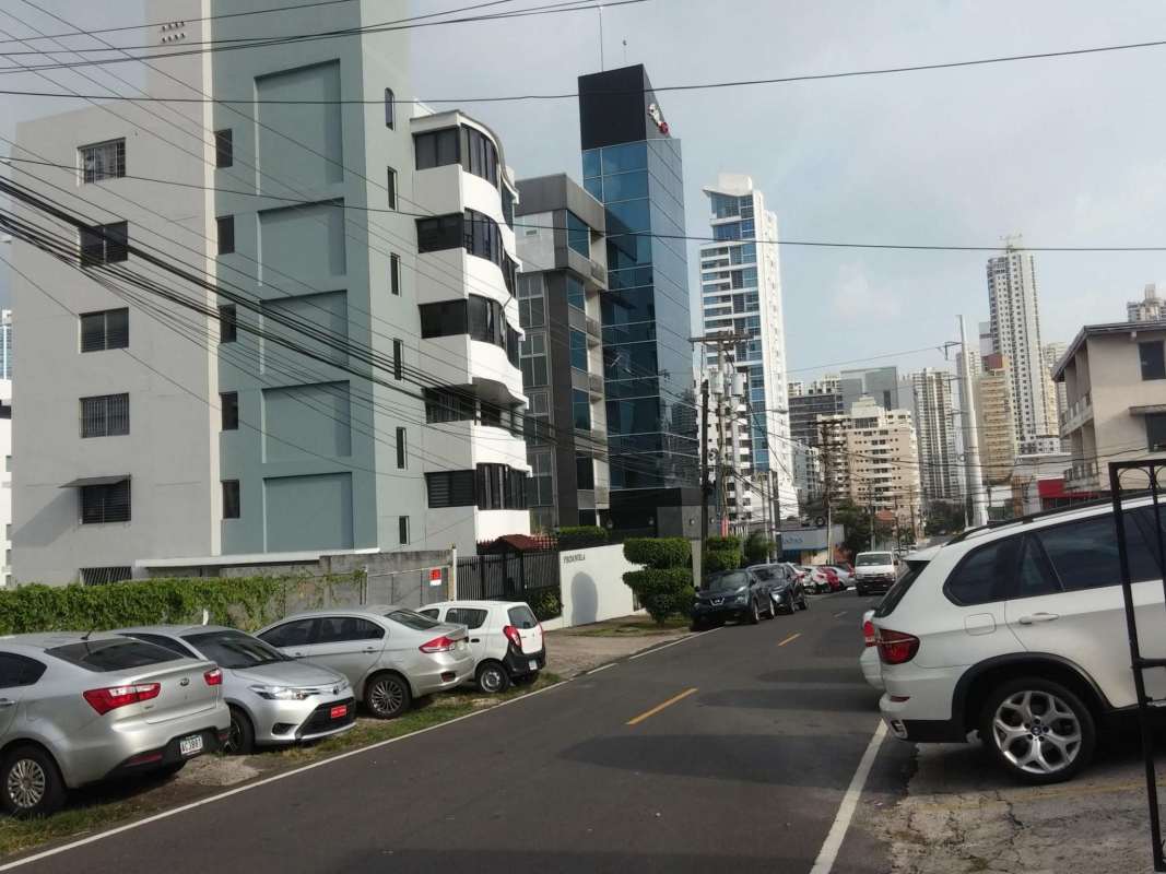 Parking and access streets adjacent to development lot in San Francisco