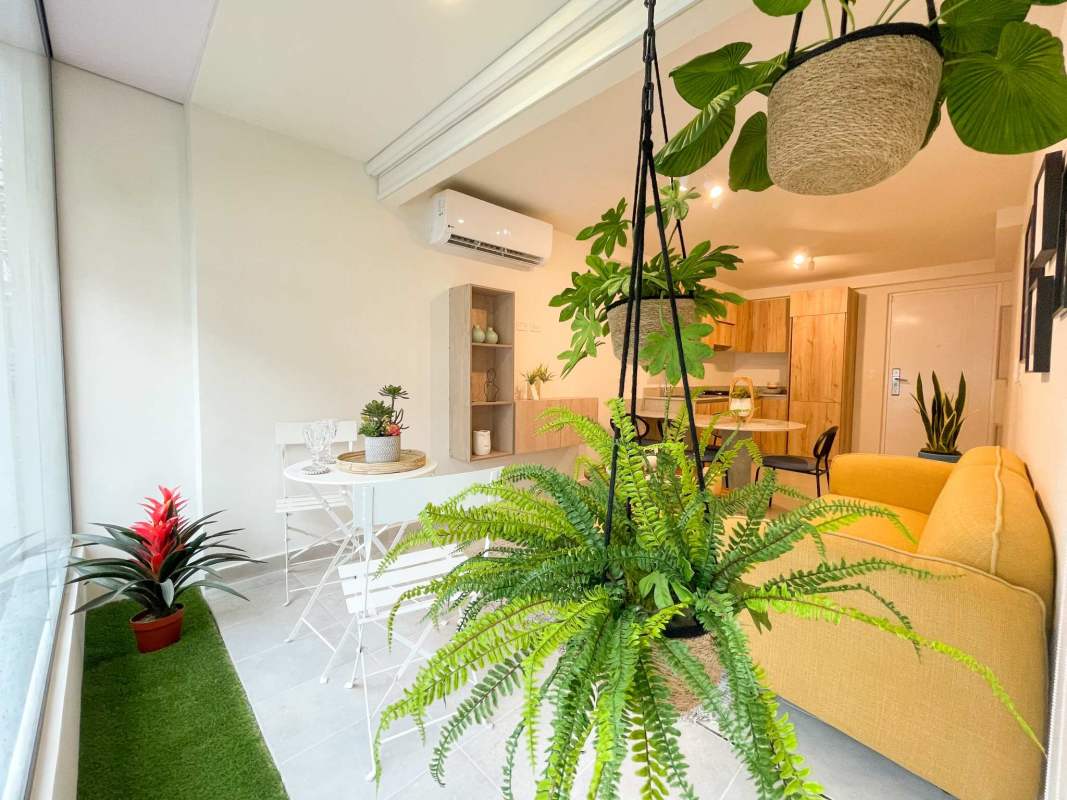 Bedroom with ambient lighting, built-in closets, ensuite bathroom access in PH Costana apartments Panama