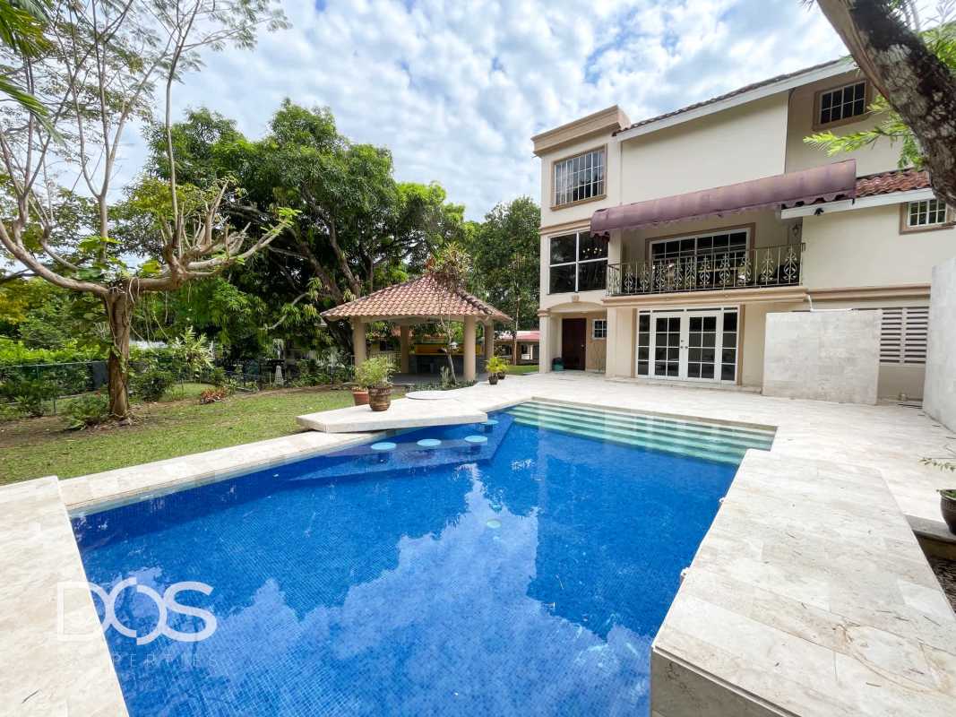 Two car covered garage archways Mediterranean house Albrook Panama sale