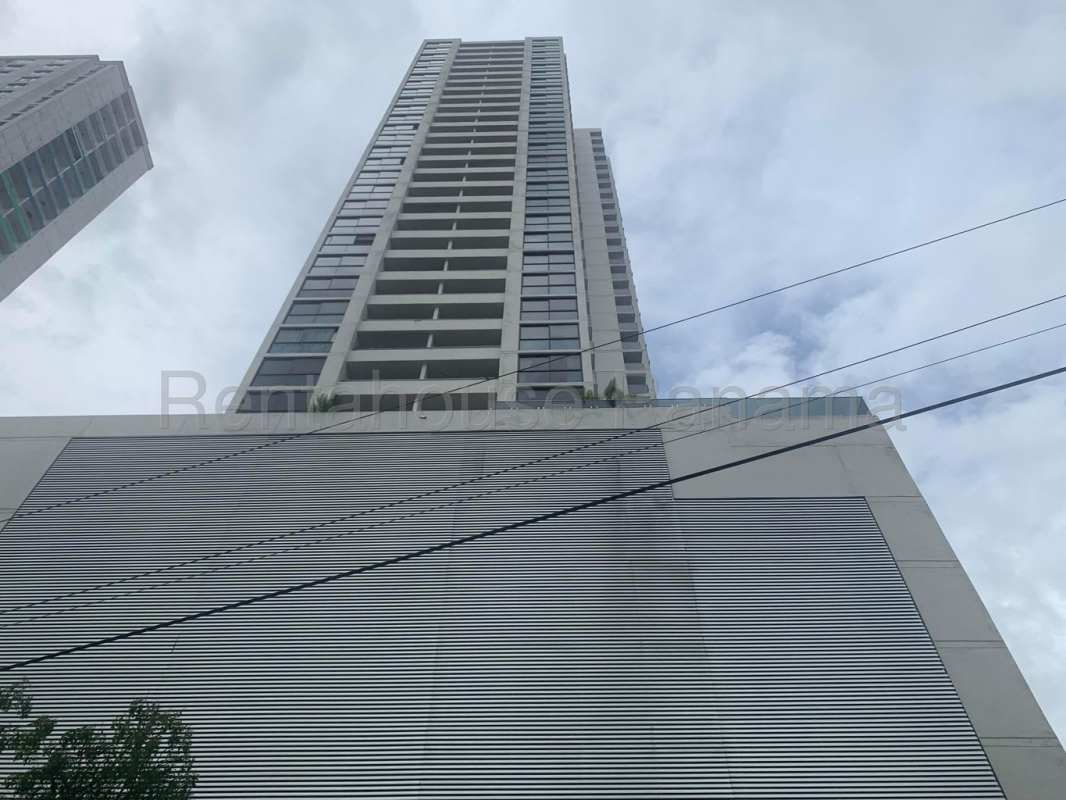 Luxury lobby at PH Carreras with marble floor, plants, and modern design in El Carmen Panama