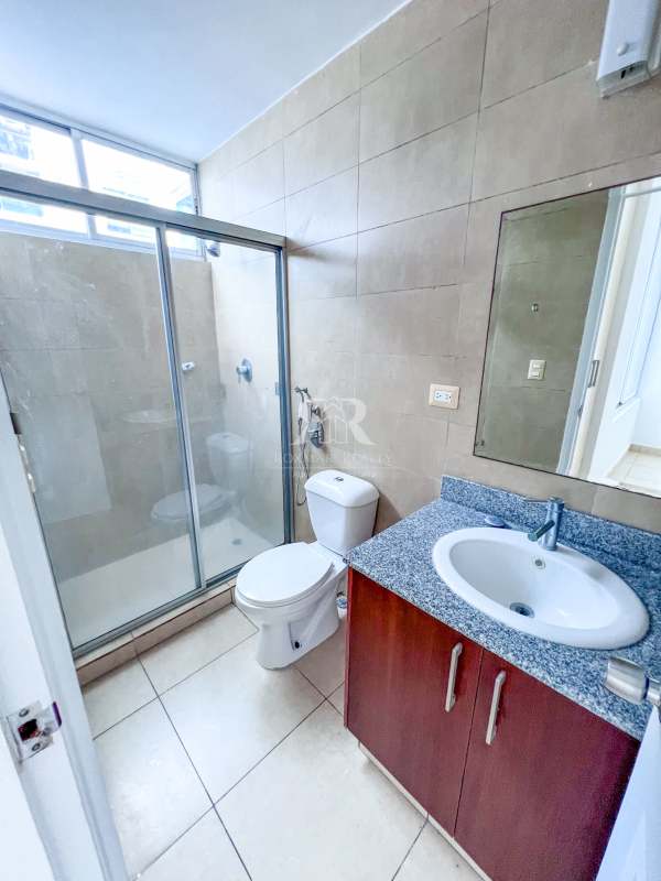 Large living dining area with floor tiles, windows and AC in PH Costa View Costa del Este Panama