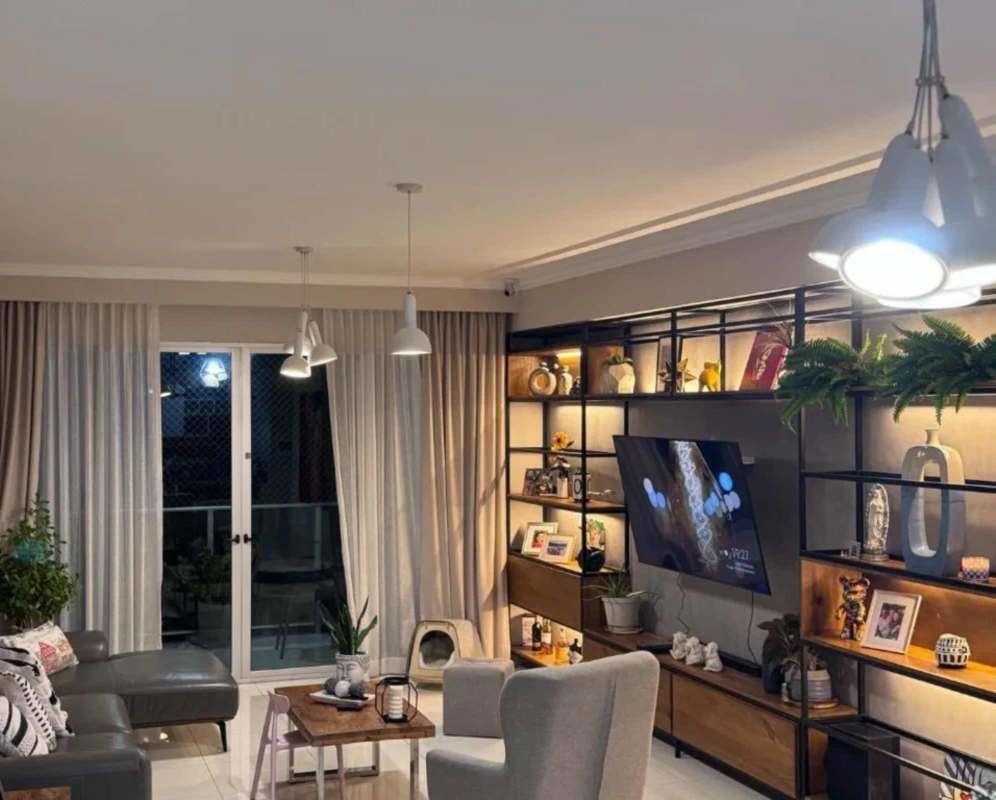 Modern kitchen with granite countertops and appliances at PH Acqua Panama