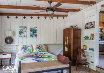 Large covered patio terrace with garden and pool views in Dolega residential estate