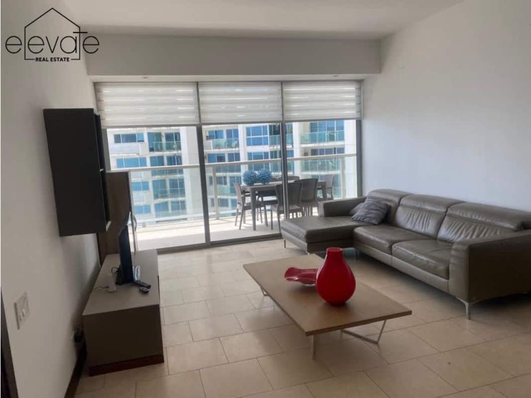 Spacious living room with panoramic ocean views Ocean Club Punta Pacifica apartment rental