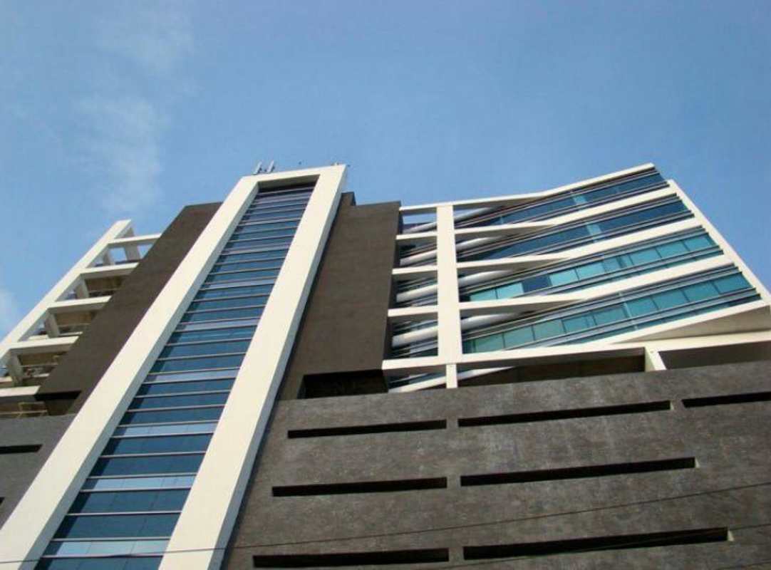 Conference room plaza morica with skyline and ocean views modern lighting glass windows Panama City for sale