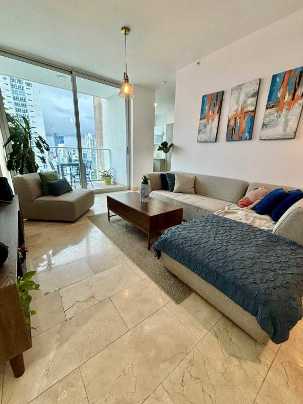 Modern indoor jacuzzi spa area with city views in PH Dynasti Residences Bella Vista Panama