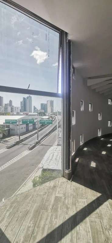 Empty open-plan office floor with large windows Costa del Este Panama City