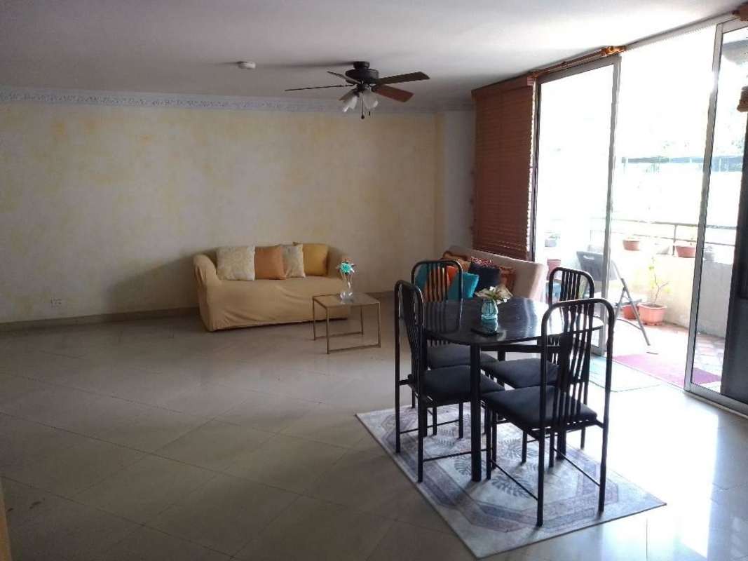 Semi-open kitchen with granite countertops, modern cabinetry in PH El Cangrejo Panama City