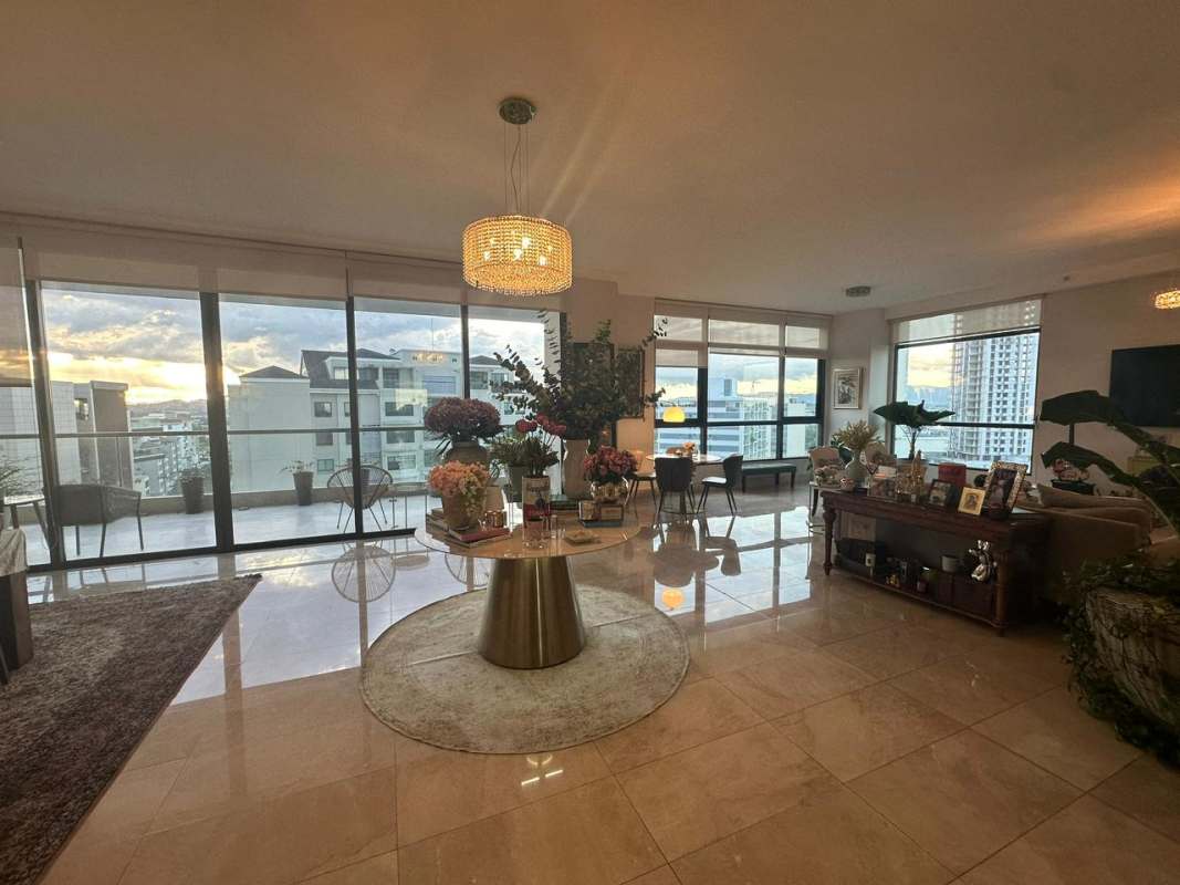 Bright modern kitchen with island, stainless appliances, panoramic views PH Albatross Santa Maria Panama