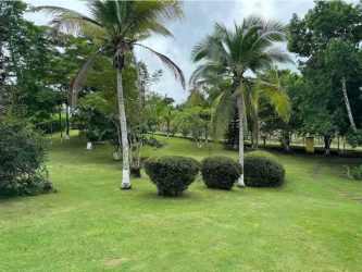 Modern open kitchen with appliances and spacious living dining room Isla Verde estate Colón Panama