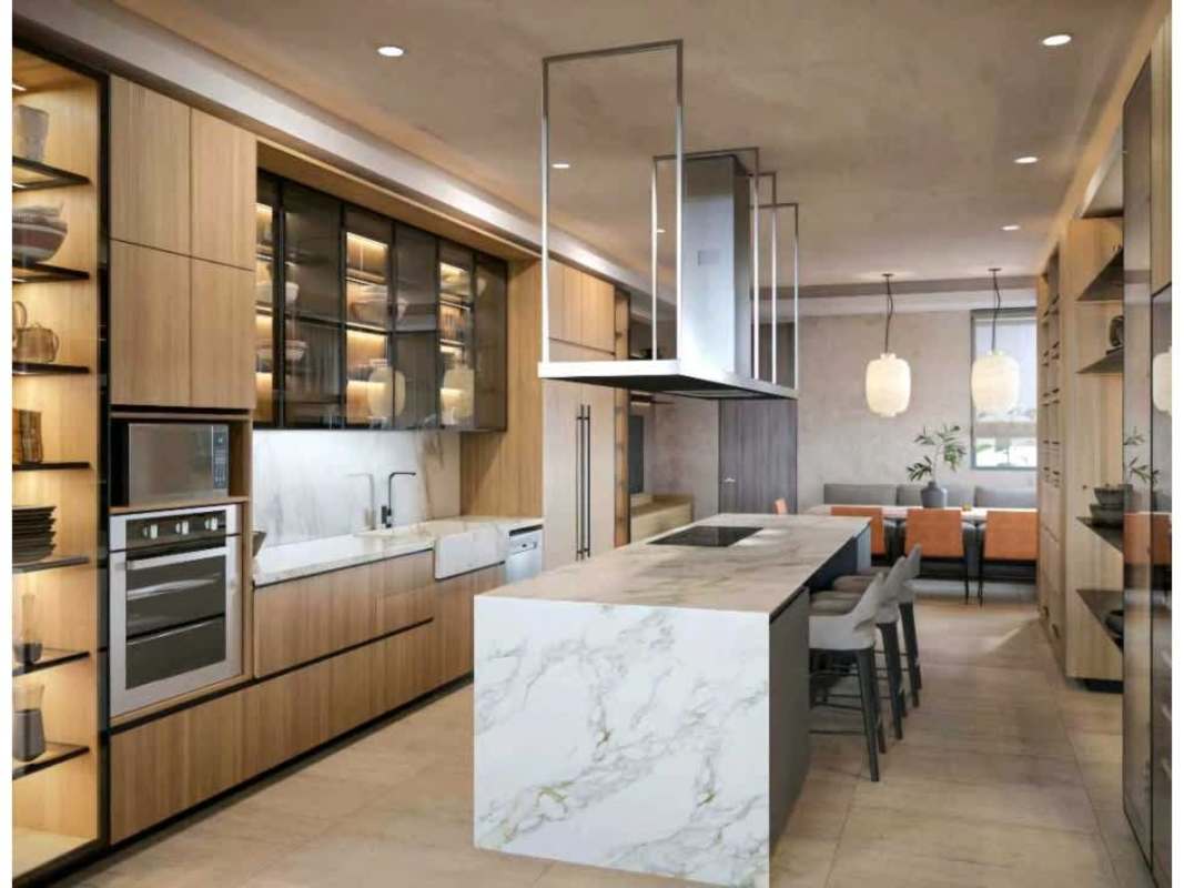 Large kitchen with Italian inspired design and luxury finishes in PH Tagua Panama