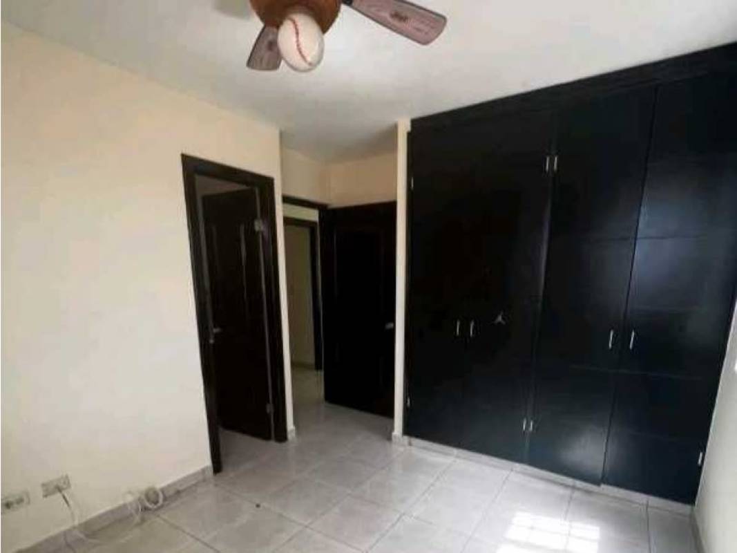 Elegant hallway with arched window staircase wooden doors Castel Novo Panama