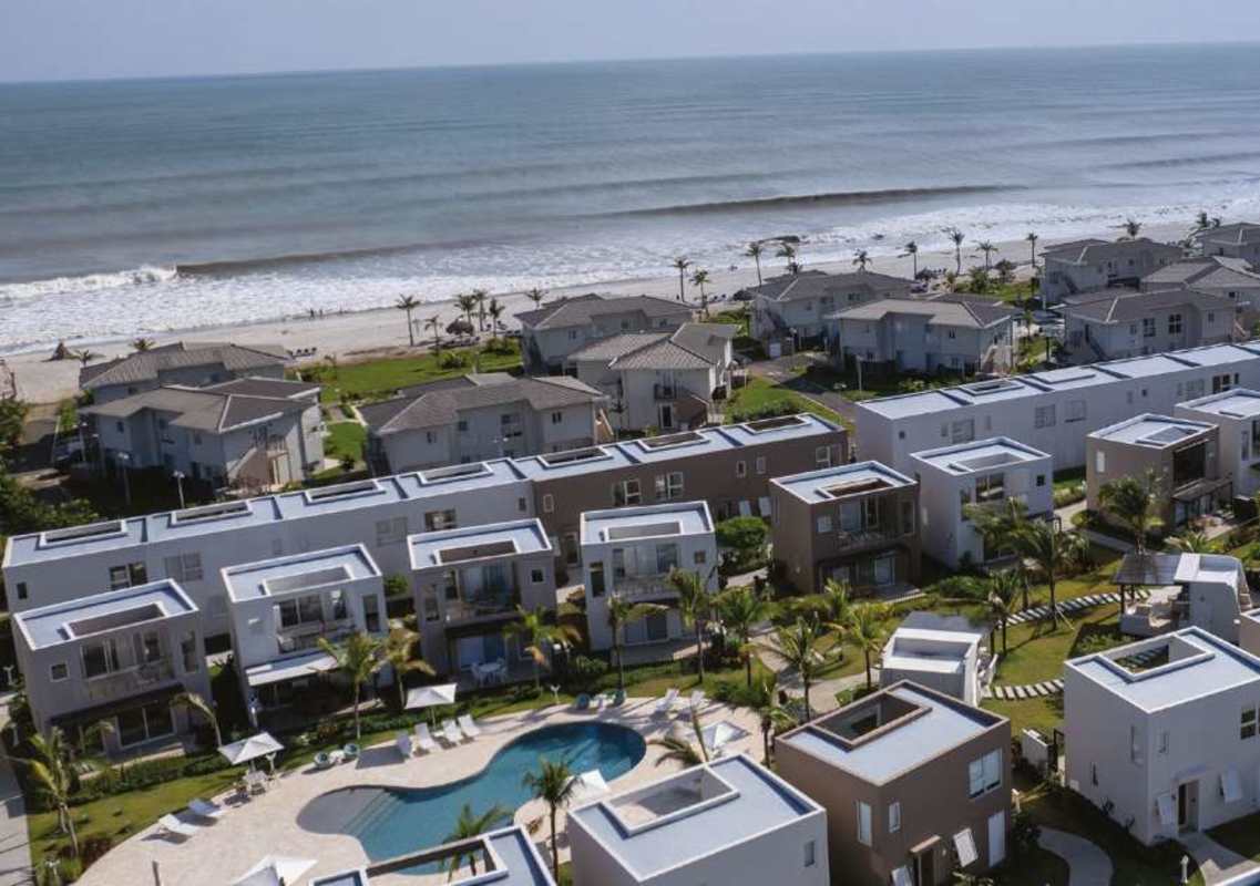 Beachfront complex with pools and Pacific Ocean at Playa Caracol Panama