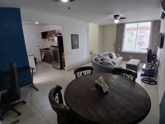 Open plan living dining space with kitchen fully furnished Villas de Arraiján Panama Oeste