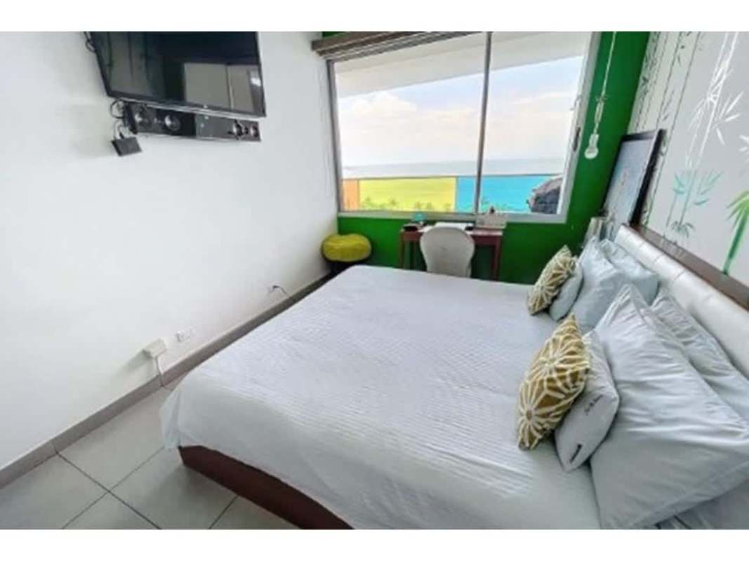 Modern bathroom with glass shower, marble vanity in PH Element Tower Panama City